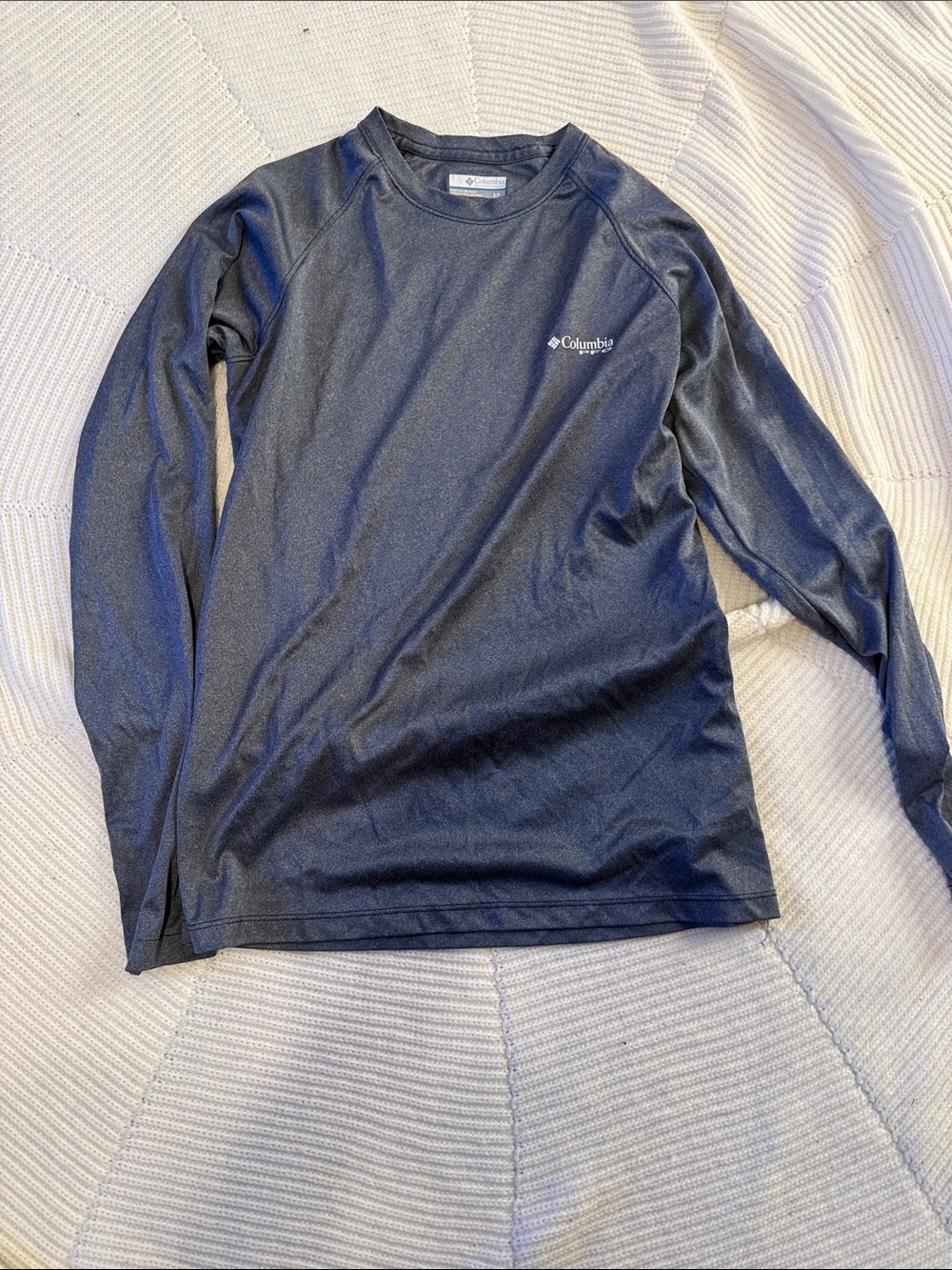 Columbia Men’s Crewneck Long-Sleeve Shirt - Navy